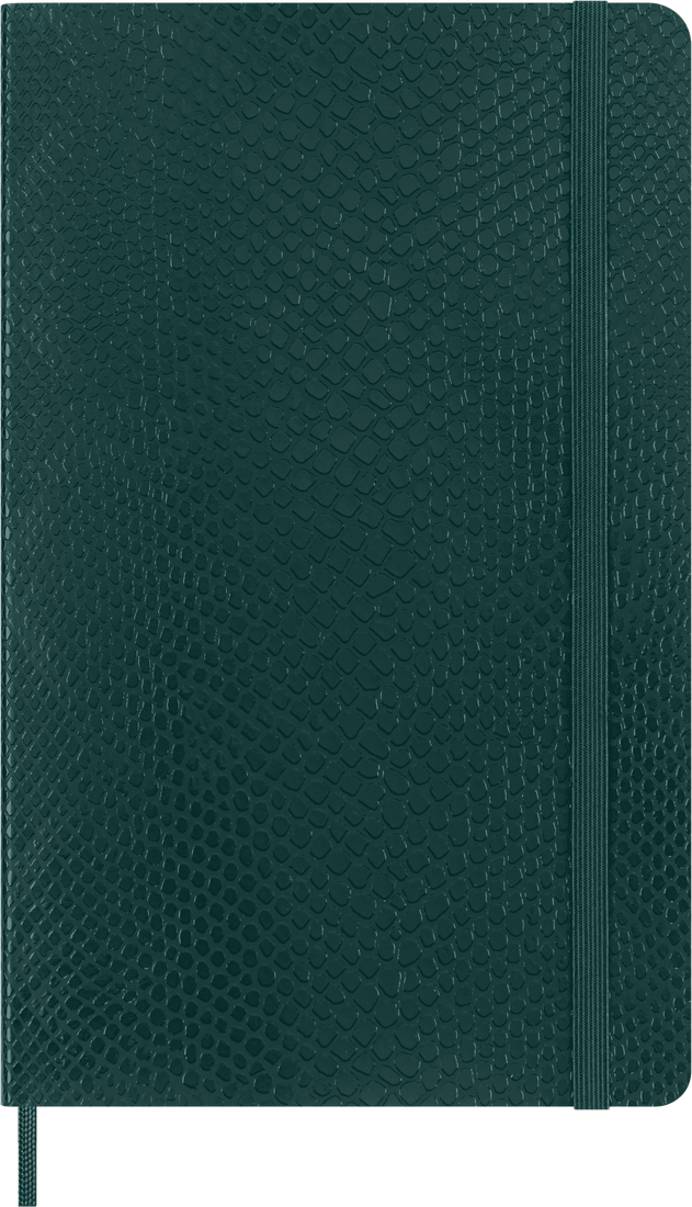Colecção Vegan - Caderno Soft Pautado Verde com efeito Python
