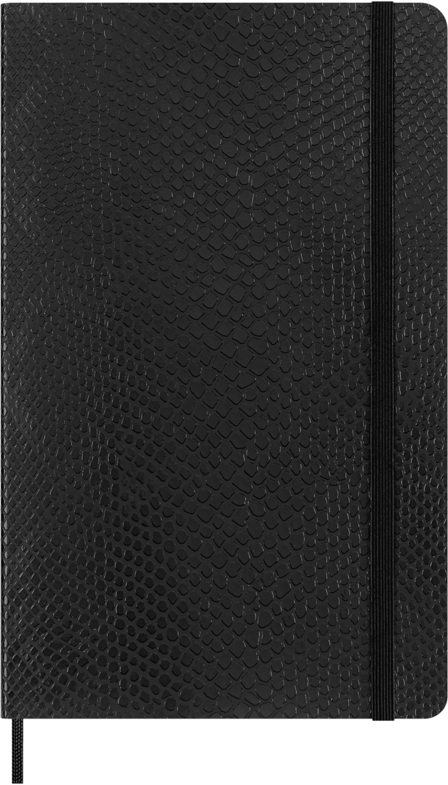 Colecção Vegan - Caderno Soft Pautado Preto com efeito Python