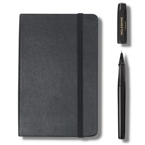 Kit Moleskine/Kaweco - Caderno Moleskine Pautado + Kaweco Rollerball