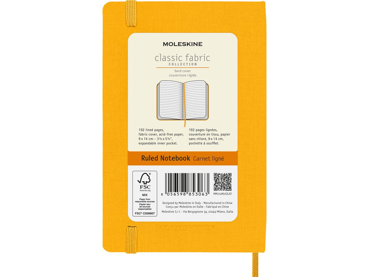 Caderno Clássico Acetinado - Laranja