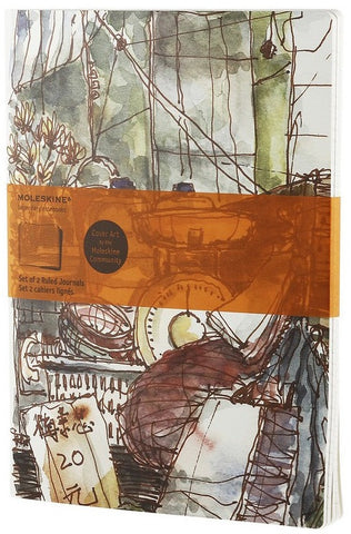 Cahier Cover Art Paul Wang - Conjunto de 2 cadernos