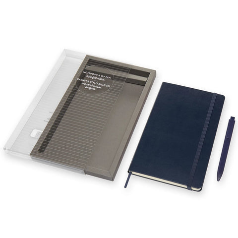 Caderno + Go Pen - Azul Safira