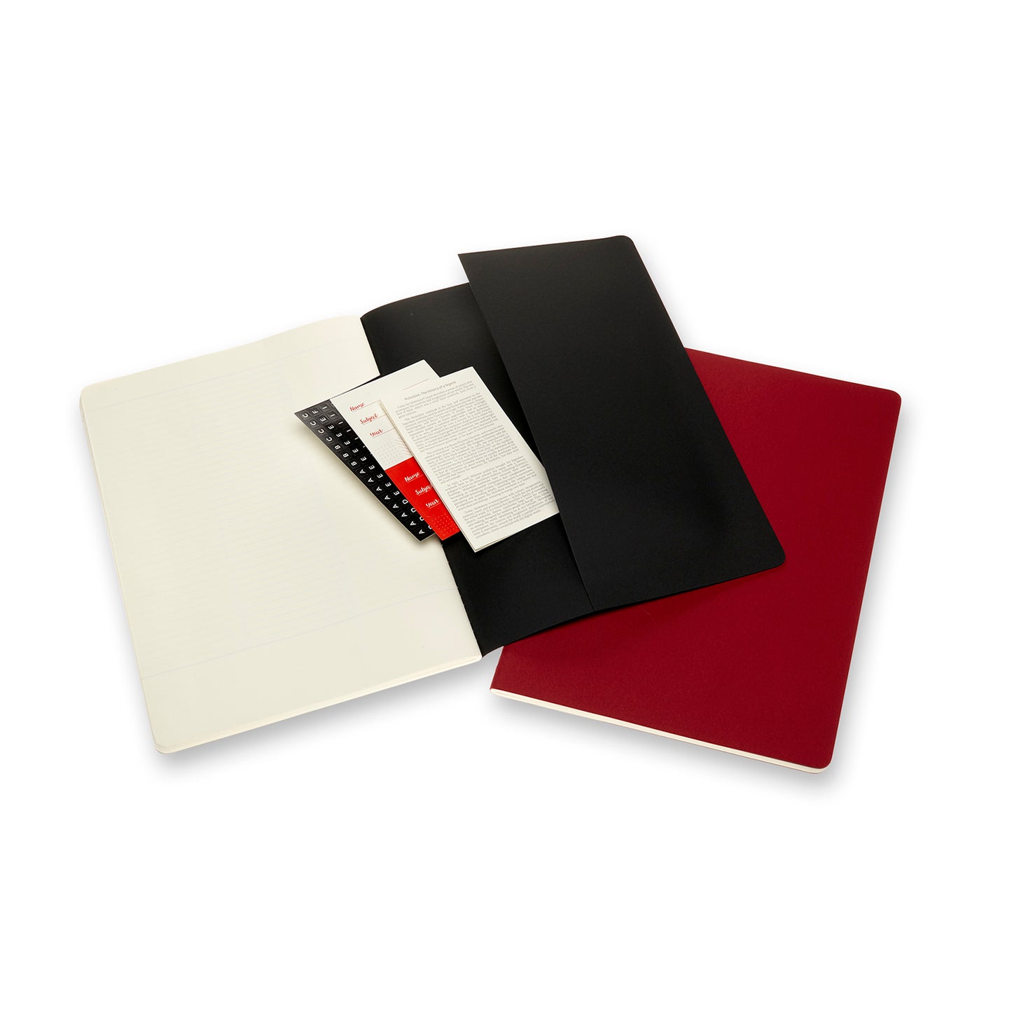 Cahier Subject A4 - Preto/Vermelho