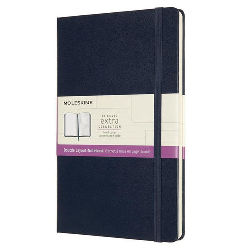 Caderno Clássico Duplo Layout - Azul Safira