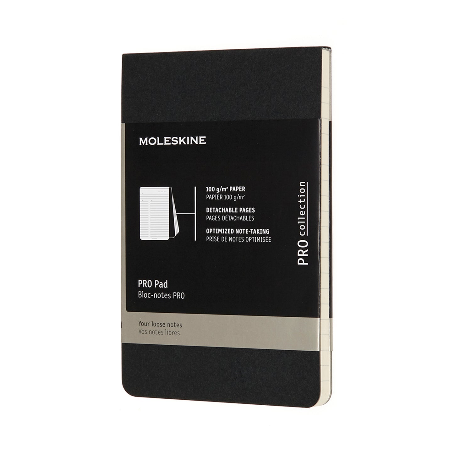 Bloco de Notas PRO PAD Preto - Pautado