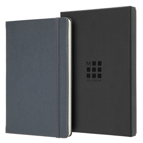 Caderno Clássico em Couro - Azul