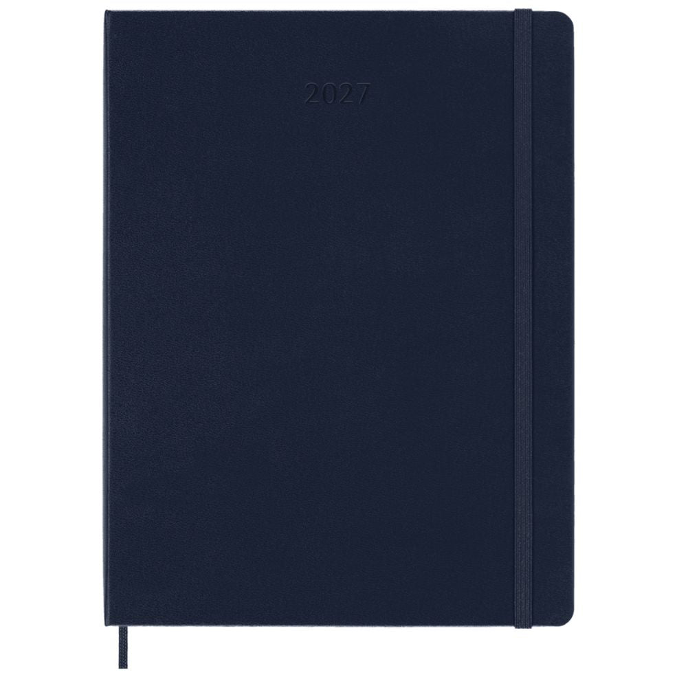 Agenda Plano Semanal 12 Meses 2027 - Azul Safira