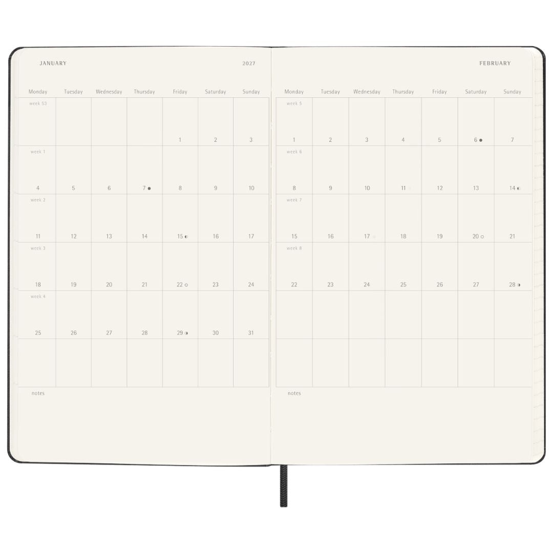 Agenda Diária 18 Meses 2026/27 - Preta