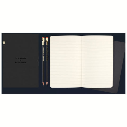 Colecção Blackwing/Cahier - 2 Cahiers Grandes Pautados + 2 Lápis de Ponta Dura