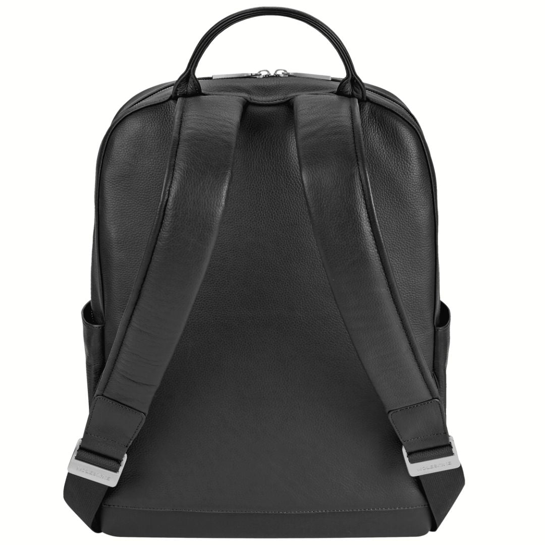 Mochila Clássica em Couro - Preta