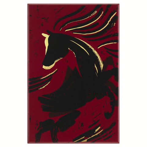 Cavalo de Fogo Vermelho - Caderno Pautado Grande