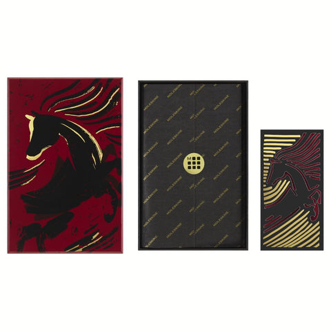 Cavalo de Fogo Vermelho - Caderno Pautado Grande