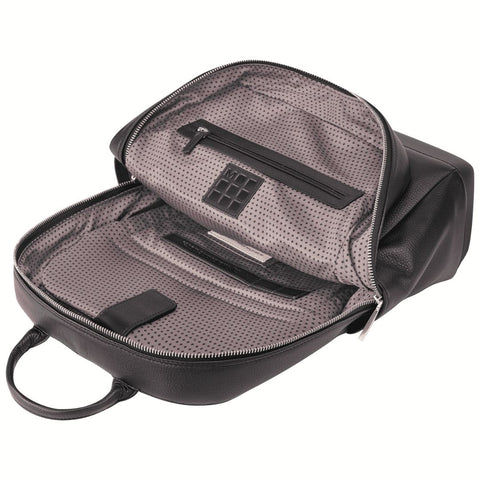 Mochila Clássica em Couro - Preta