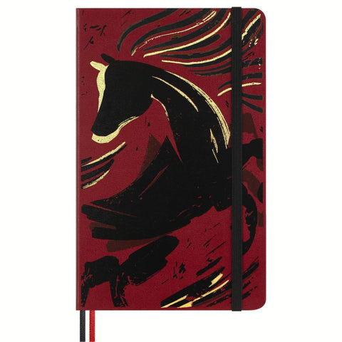 Cavalo de Fogo Vermelho - Caderno Pautado Grande