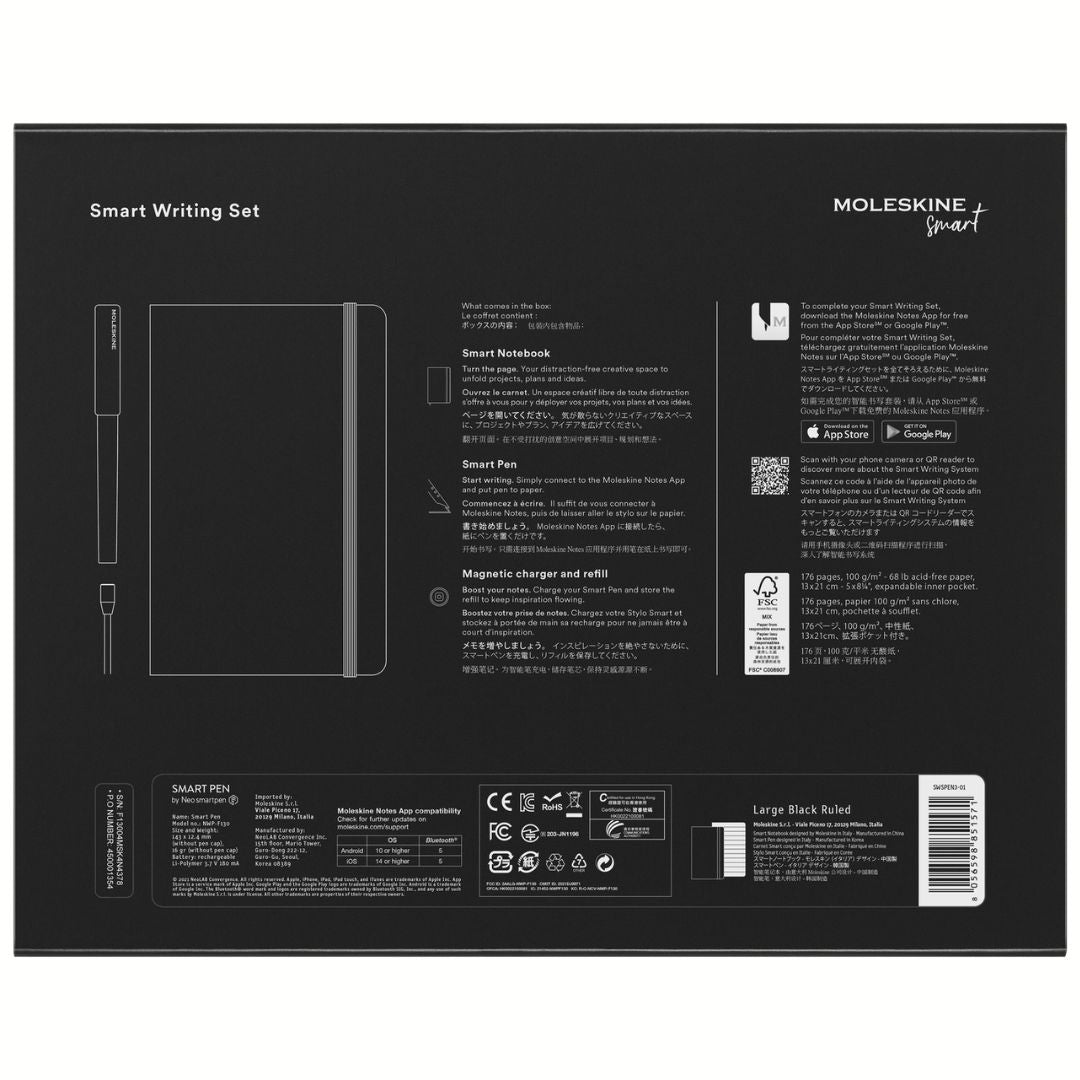 Smart Writing Set - Smart Pen3 + Smart Notebook Preto Pautado
