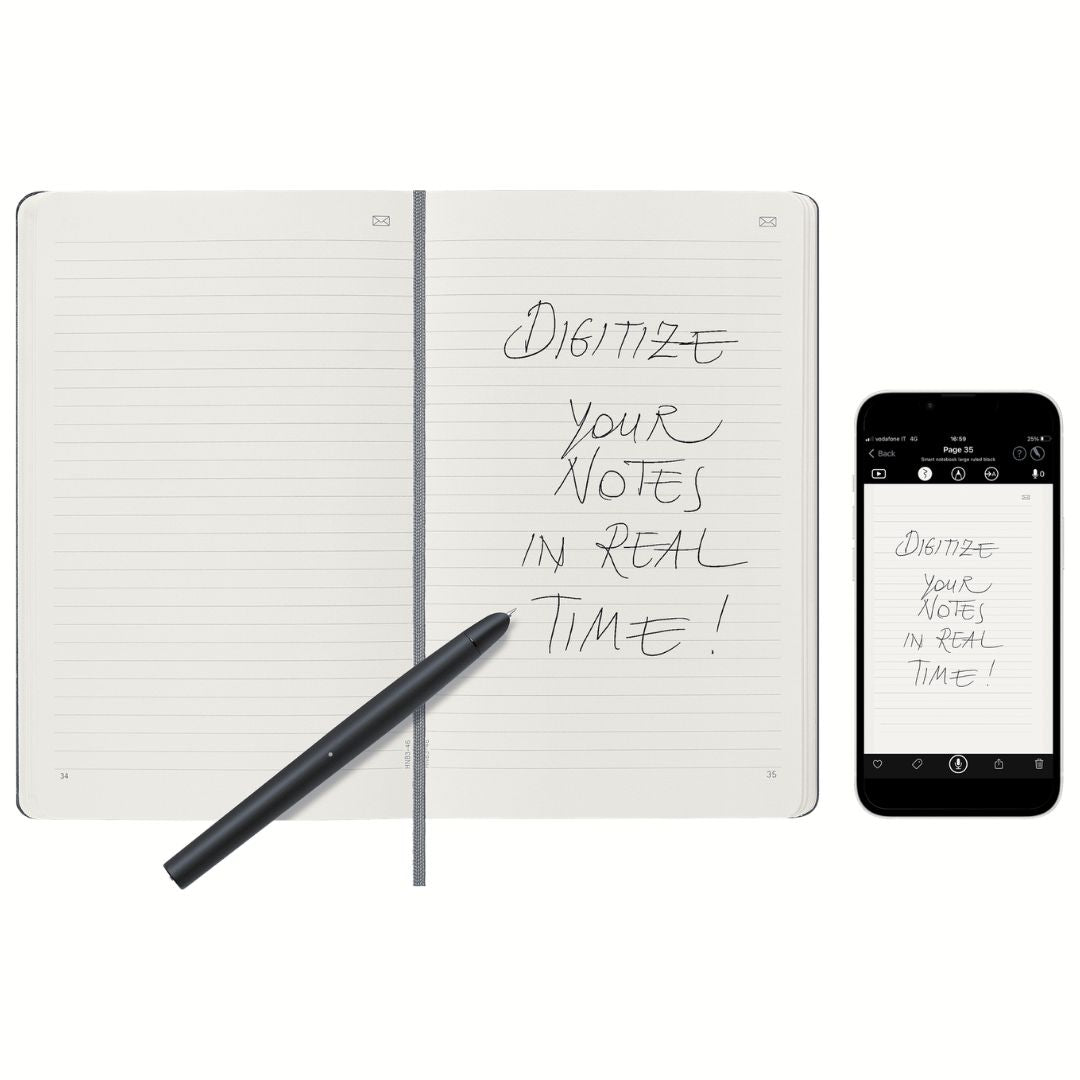 Smart Notebook Pautado, Capa Dura - Azul Safira