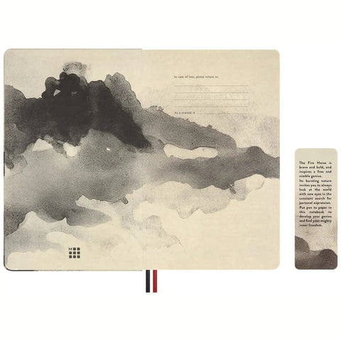 Cavalo de Fogo Branco - Caderno Pautado Grande