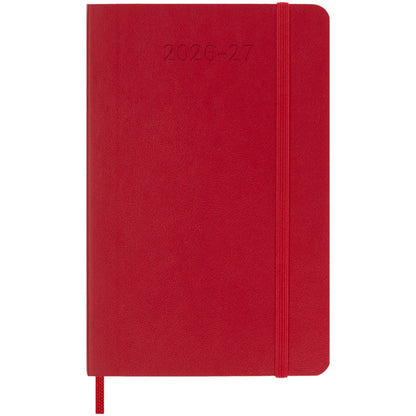 Agenda Semanal 18 Meses 2026/27 Vermelha - Capa Flexível