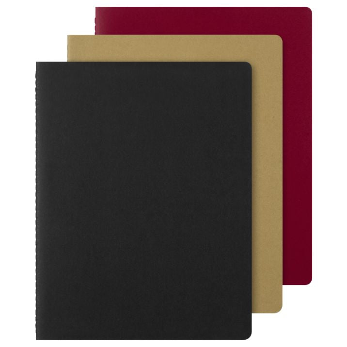 Cahier Pautado Tricolor - Conjunto de 3 cadernos