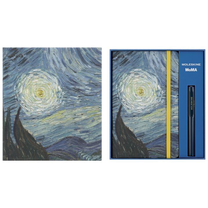 Caixa Presente MoMA Van Gogh - Caderno Pautado Grande + Ballpen Kaweco/Moleskine
