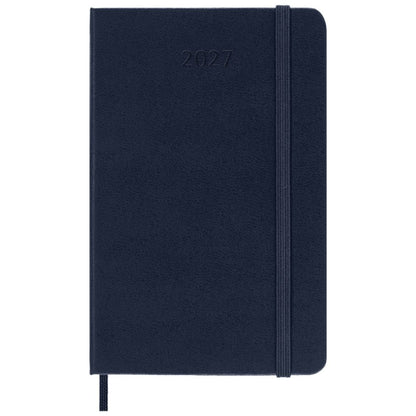 Agenda Plano Semanal 12 Meses 2027 - Azul Safira