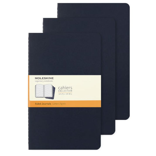 Cahier Azul Indigo - Conjunto de 3 cadernos