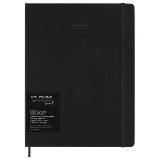 Agenda Semanal Smart PRO Vertical 12 Meses 2027 - XL Preta