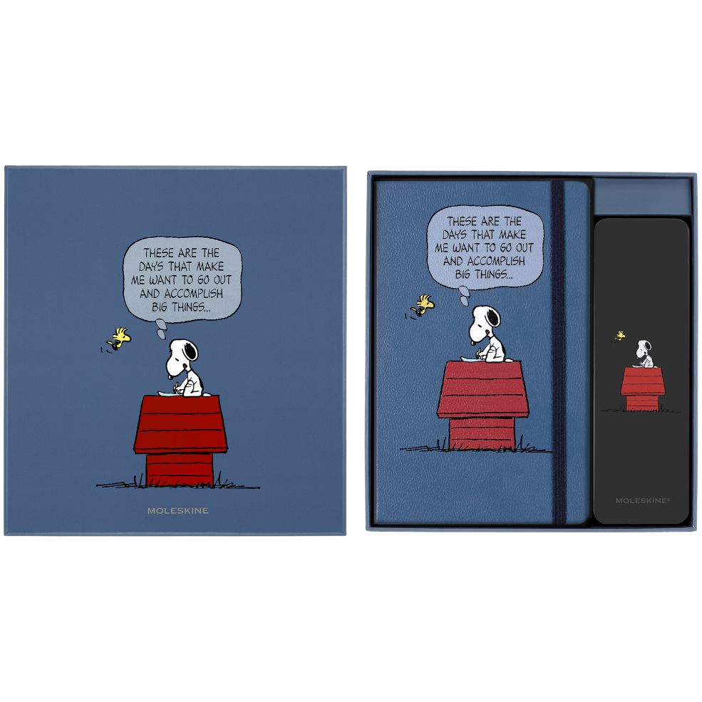 Caixa Presente Peanuts - Caderno Pautado + Caixa de Lápis