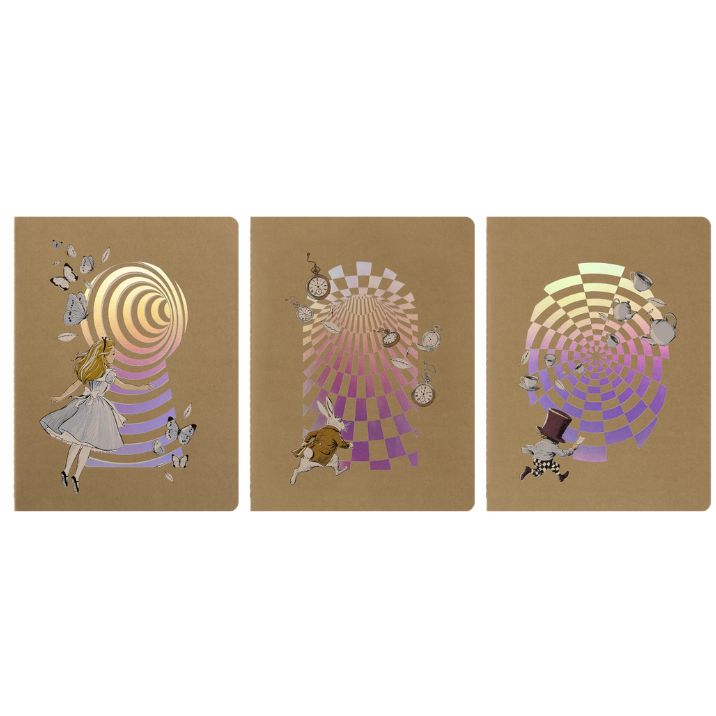 Cahier Alice Wonder - Conjunto de 3 Cahiers XL Pautados