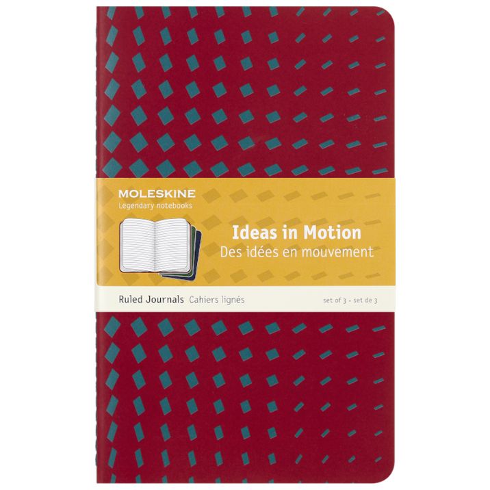 Cahier Pautado com padrões coloridos - Conjunto de 3 cadernos