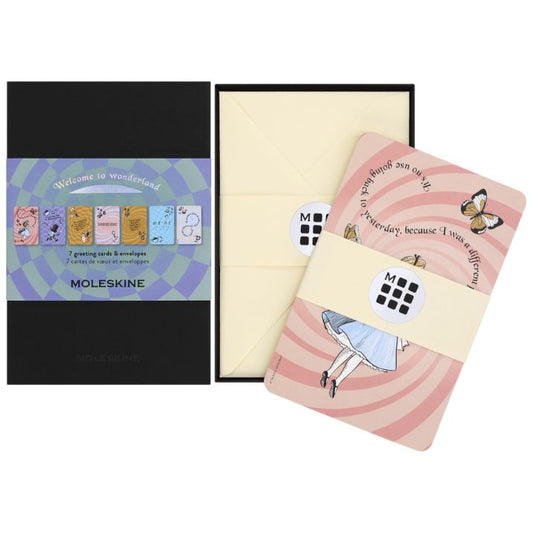 Alice Wonder - Conjunto de 7 postais + envelopes