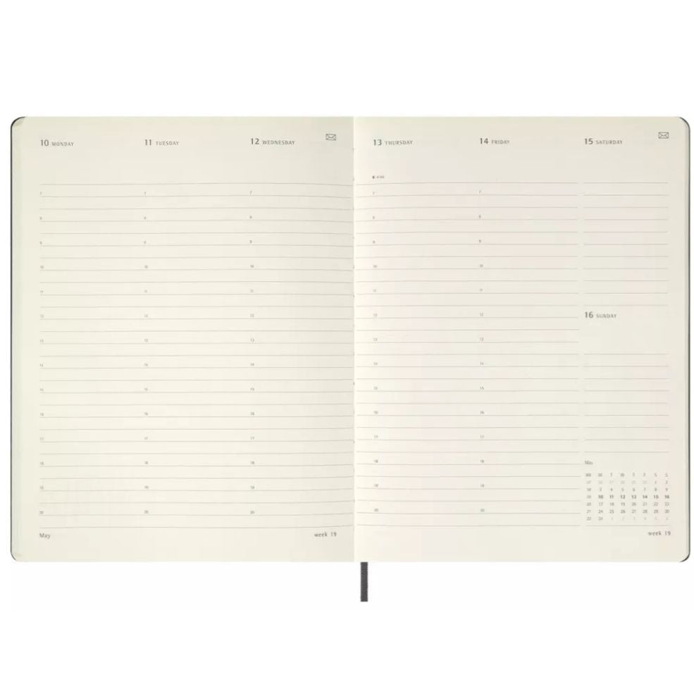 Agenda Semanal Smart PRO Vertical 12 Meses 2027 - XL Preta
