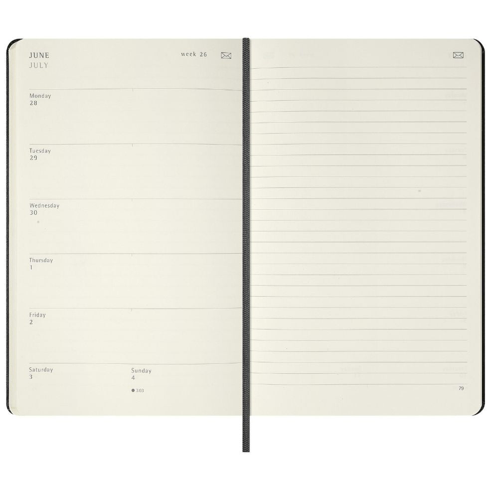 Agenda Semanal Smart 12 Meses 2027 - Preta Grande