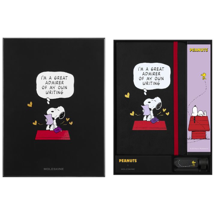 Caixa Presente Peanuts - Caderno Pautado + Caixa com 12 Lápis
