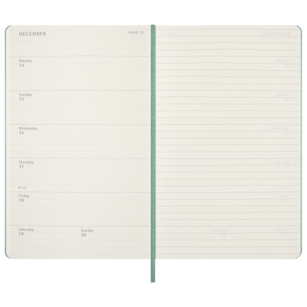 Agenda Plano Semanal 12 Meses 2027 - Verde Sálvia