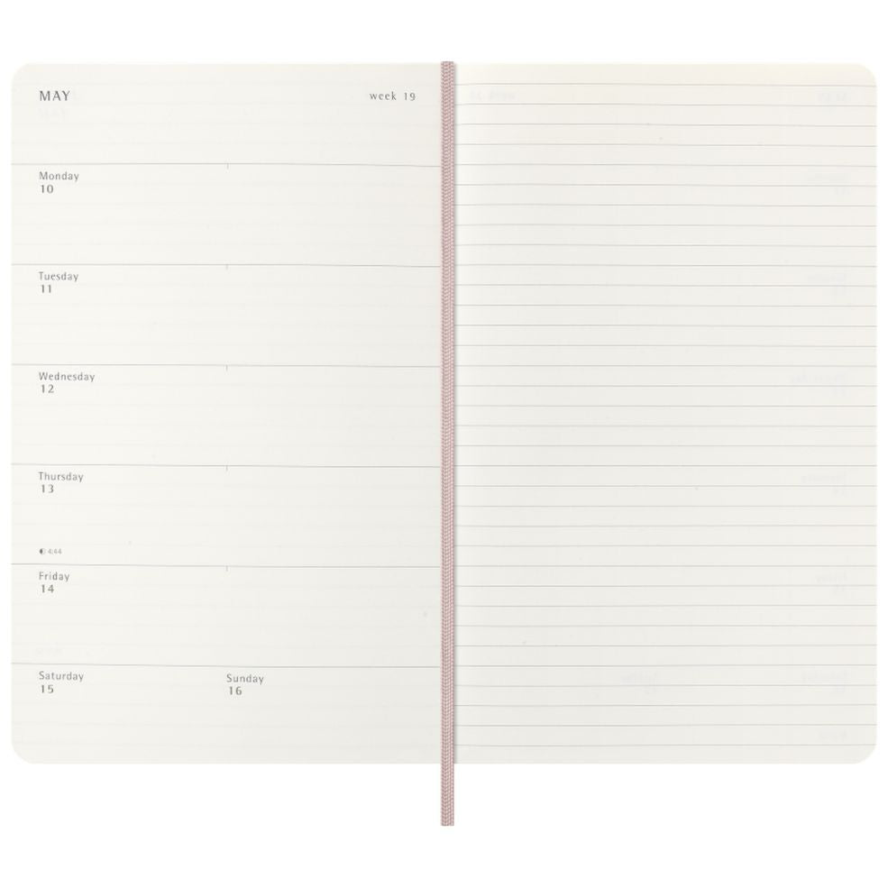 Agenda Semanal Precious & Ethical 12 Meses, em Couro Vegano - Rosa Sakura