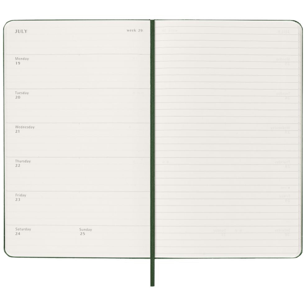 Agenda Plano Semanal 12 Meses 2027 - Verde Mirtilo
