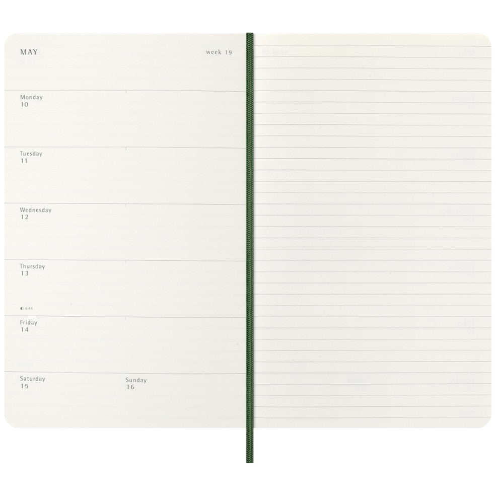 Agenda Semanal 18 Meses 2026/27 Verde Mirtilo - Capa Flexível