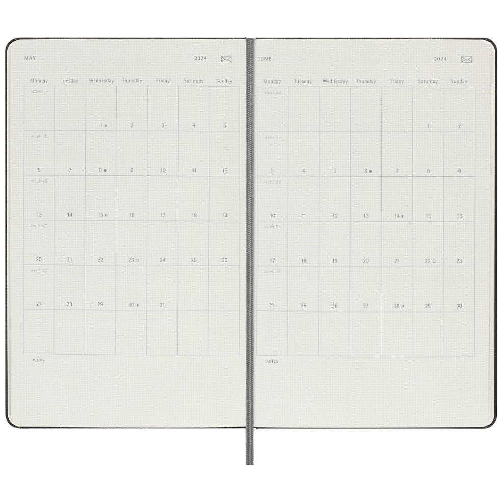Agenda Semanal Smart 12 Meses 2027 - Preta Grande