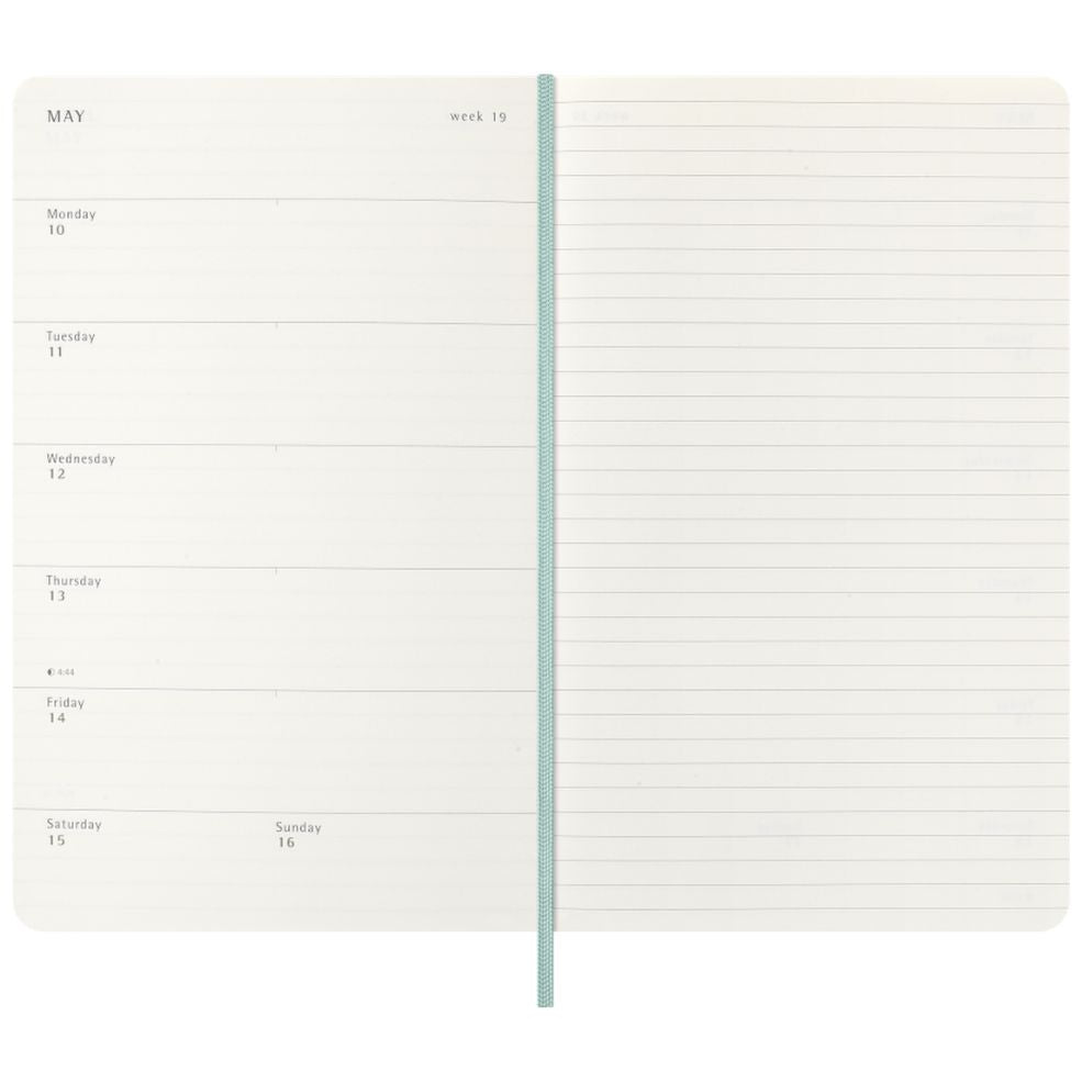 Agenda Semanal Precious & Ethical 12 Meses, em Couro Vegano - Verde Sálvia