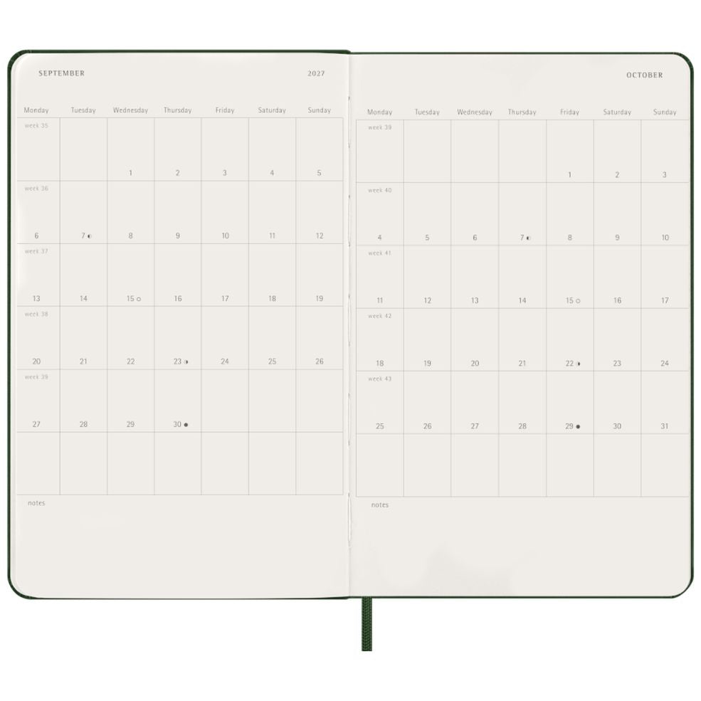 Agenda Diária 12 Meses 2027 - Verde Mirtilo