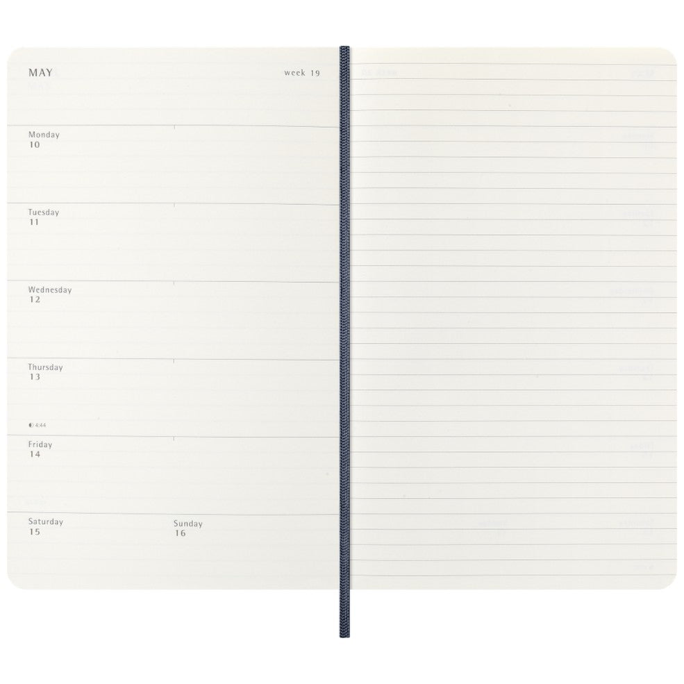 Agenda Semanal 18 Meses 2026/27 Azul Safira - Capa Flexível