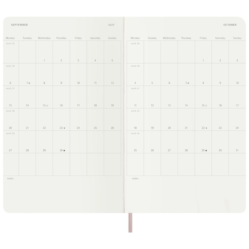 Agenda Semanal Precious & Ethical 12 Meses, em Couro Vegano - Rosa Sakura
