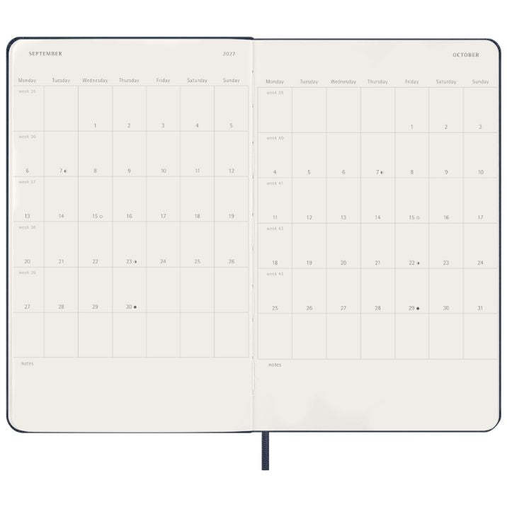 Agenda Diária 12 Meses 2027 - Azul Safira