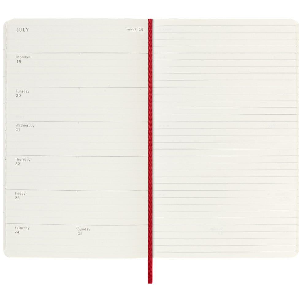 Agenda Semanal 18 Meses 2026/27 Vermelha - Capa Flexível