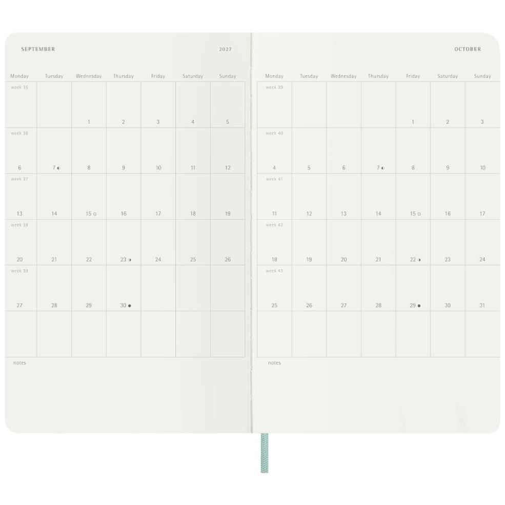 Agenda Semanal Precious & Ethical 12 Meses, em Couro Vegano - Verde Sálvia