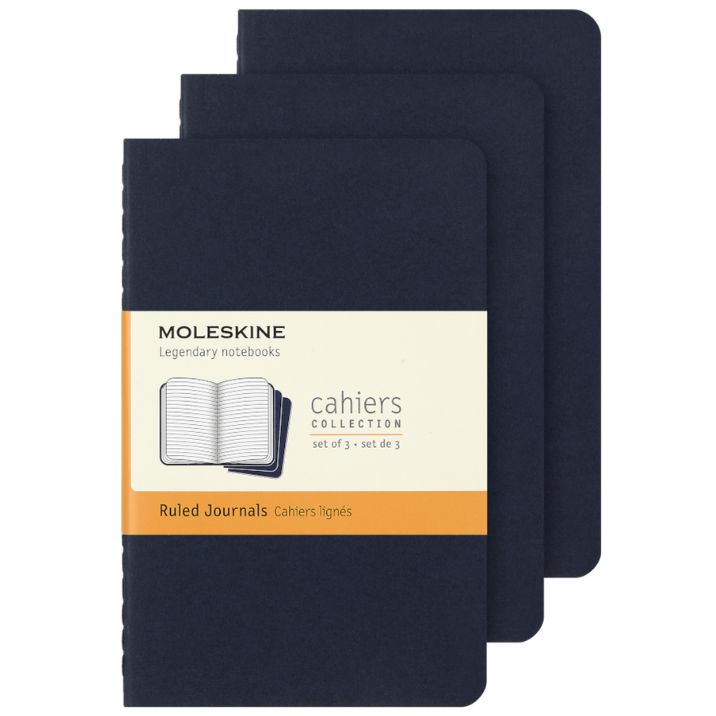 Cahier Azul Indigo - Conjunto de 3 cadernos