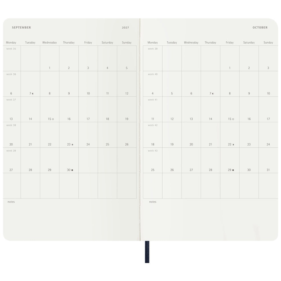 Agenda Semanal 18 Meses 2026/27 Azul Safira - Capa Flexível