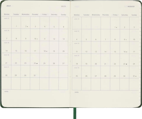 Agenda Semanal 2025 - Verde Mirtilo