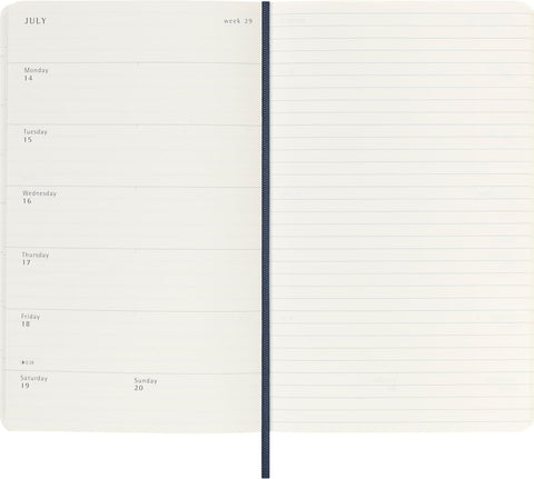 Agenda Semanal 18 Meses 2025/26 Azul Safira - Capa Flexível